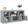 Aparador con luces LED gris hormigón 142,5x37x67 cm de , Aparadores - Ref: Foro24-3209068, Precio: 178,44 €, Descuento: %