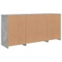 Aparador con luces LED gris hormigón 142,5x37x67 cm de , Aparadores - Ref: Foro24-3209068, Precio: 174,63 €, Descuento: %