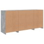 Aparador con luces LED gris hormigón 142,5x37x67 cm de , Aparadores - Ref: Foro24-3209068, Precio: 178,44 €, Descuento: %