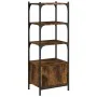 Librería 3 estantes madera ingeniería roble humo 41x30x109,5 cm de , Librerías y estanterías - Ref: Foro24-839000, Precio: 49...