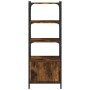 Librería 3 estantes madera ingeniería roble humo 41x30x109,5 cm de , Librerías y estanterías - Ref: Foro24-839000, Precio: 49...
