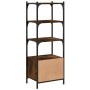 Librería 3 estantes madera ingeniería roble humo 41x30x109,5 cm de , Librerías y estanterías - Ref: Foro24-839000, Precio: 49...