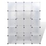 Armario modular con 14 compartimentos blanco 37x146x180,5 cm en Armarios roperos | Comprar online en Foru.es