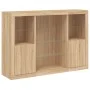 Aparador con luz LED 3 piezas madera de ingeniería roble sonoma de , Aparadores - Ref: Foro24-3209130, Precio: 198,67 €, Desc...