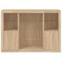 Aparador con luz LED 3 piezas madera de ingeniería roble sonoma de , Aparadores - Ref: Foro24-3209130, Precio: 198,67 €, Desc...