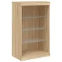 Aparador con luz LED 3 piezas madera de ingeniería roble sonoma de , Aparadores - Ref: Foro24-3209130, Precio: 198,67 €, Desc...