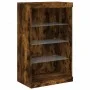 Aparador con luz LED 3 pzas madera de ingeniería roble ahumado de , Aparadores - Ref: Foro24-3209132, Precio: 203,43 €, Descu...