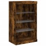Aparador con luz LED 3 pzas madera de ingeniería roble ahumado de , Aparadores - Ref: Foro24-3209132, Precio: 206,60 €, Descu...