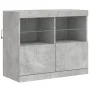 Aparador con luces LED gris hormigón 81x37x67 cm de , Aparadores - Ref: Foro24-836661, Precio: 70,58 €, Descuento: %