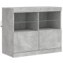 Aparador con luces LED gris hormigón 81x37x67 cm de , Aparadores - Ref: Foro24-836661, Precio: 73,60 €, Descuento: %
