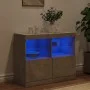 Sideboard with LED lights concrete gray 81x37x67 cm by , Sideboards - Ref: Foro24-836661, Price: 70,58 €, Discount: %