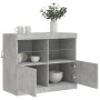 Aparador con luces LED gris hormigón 81x37x67 cm de , Aparadores - Ref: Foro24-836661, Precio: 73,60 €, Descuento: %