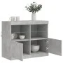 Sideboard with LED lights concrete gray 81x37x67 cm by , Sideboards - Ref: Foro24-836661, Price: 70,58 €, Discount: %