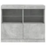Aparador con luces LED gris hormigón 81x37x67 cm de , Aparadores - Ref: Foro24-836661, Precio: 70,58 €, Descuento: %
