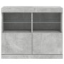 Aparador con luces LED gris hormigón 81x37x67 cm de , Aparadores - Ref: Foro24-836661, Precio: 73,60 €, Descuento: %