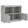 Aparador con luces LED gris hormigón 81x37x67 cm de , Aparadores - Ref: Foro24-836661, Precio: 73,60 €, Descuento: %