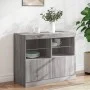 Aparador con luces LED gris Sonoma 81x37x67 cm de , Aparadores - Ref: Foro24-836663, Precio: 88,81 €, Descuento: %