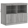 Aparador con luces LED gris Sonoma 81x37x67 cm de , Aparadores - Ref: Foro24-836663, Precio: 90,23 €, Descuento: %