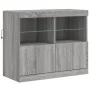 Aparador con luces LED gris Sonoma 81x37x67 cm de , Aparadores - Ref: Foro24-836663, Precio: 88,81 €, Descuento: %