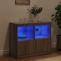 Aparador con luces LED gris Sonoma 81x37x67 cm de , Aparadores - Ref: Foro24-836663, Precio: 90,23 €, Descuento: %