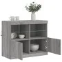 Aparador con luces LED gris Sonoma 81x37x67 cm de , Aparadores - Ref: Foro24-836663, Precio: 88,81 €, Descuento: %