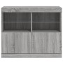 Aparador con luces LED gris Sonoma 81x37x67 cm de , Aparadores - Ref: Foro24-836663, Precio: 90,23 €, Descuento: %