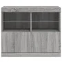 Aparador con luces LED gris Sonoma 81x37x67 cm de , Aparadores - Ref: Foro24-836663, Precio: 88,81 €, Descuento: %