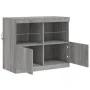 Aparador con luces LED gris Sonoma 81x37x67 cm de , Aparadores - Ref: Foro24-836663, Precio: 88,81 €, Descuento: %