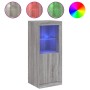 Aparador con luces LED gris Sonoma 41x37x100 cm de , Aparadores - Ref: Foro24-836649, Precio: 78,67 €, Descuento: %