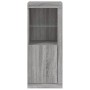 Aparador con luces LED gris Sonoma 41x37x100 cm de , Aparadores - Ref: Foro24-836649, Precio: 78,67 €, Descuento: %