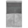 Aparador con luces LED gris hormigón 60,5x37x100 cm de , Aparadores - Ref: Foro24-836668, Precio: 73,91 €, Descuento: %