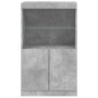 Aparador con luces LED gris hormigón 60,5x37x100 cm de , Aparadores - Ref: Foro24-836668, Precio: 75,95 €, Descuento: %