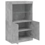Sideboard with LED lights in concrete gray 60.5x37x100 cm by , Sideboards - Ref: Foro24-836668, Price: 73,91 €, Discount: %
