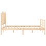 Estructura de cama con cabecero madera maciza 140x190 cm de , Camas y somieres - Ref: Foro24-3194161, Precio: 146,75 €, Descu...