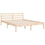 Estructura de cama con cabecero madera maciza 140x190 cm de , Camas y somieres - Ref: Foro24-3194161, Precio: 146,75 €, Descu...