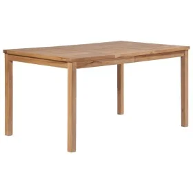 Mesa de jardín de madera maciza de teca 150x90x77 cm de vidaXL, Mesas de jardín - Ref: Foro24-44997, Precio: 264,14 €, Descue...