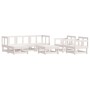 Juego de muebles de jardín 7 pzas madera maciza de pino blanco de , Conjuntos de jardín - Ref: Foro24-3186208, Precio: 422,11...