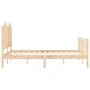 Doppelbettgestell mit Kopfteil aus Massivholz von , Betten und Lattenroste - Ref: Foro24-3192271, Preis: 166,13 €, Rabatt: %