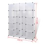 Armario modular con 14 compartimentos blanco 37x146x180,5 cm en Armarios roperos | Comprar online en Foru.es