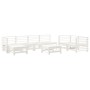 Juego de muebles de jardín 8 piezas madera maciza pino blanco de , Conjuntos de jardín - Ref: Foro24-3186579, Precio: 526,76 ...