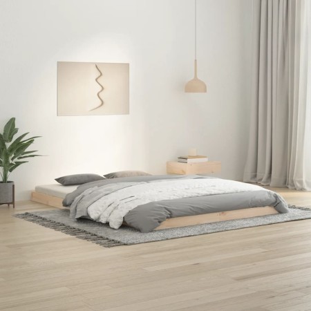 Estructura de cama madera maciza de pino 140x200 cm de , Camas y somieres - Ref: Foro24-823444, Precio: 95,95 €, Descuento: %