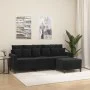 Sofá de 3 plazas con taburete de terciopelo negro 180 cm de , Sofás - Ref: Foro24-3201112, Precio: 299,05 €, Descuento: %