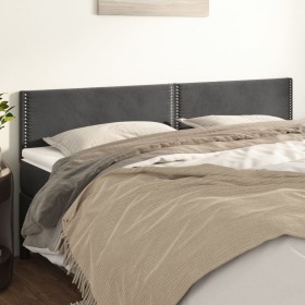 Cabeceros 2 unidades de terciopelo gris oscuro 80x5x78/88 cm de , Cabeceros y pies de cama - Ref: Foro24-345959, Precio: 55,4...