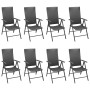 Juego de comedor para jardín 9 piezas negro de , Conjuntos de jardín - Ref: Foro24-3060063, Precio: 728,24 €, Descuento: %
