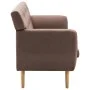 Sofá de 3 plazas tapizado de tela marrón 172x70x82 cm de , Sofás - Ref: Foro24-247126, Precio: 364,33 €, Descuento: %