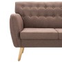 Sofá de 3 plazas tapizado de tela marrón 172x70x82 cm de , Sofás - Ref: Foro24-247126, Precio: 395,77 €, Descuento: %