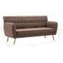 Sofá de 3 plazas tapizado de tela marrón 172x70x82 cm de , Sofás - Ref: Foro24-247126, Precio: 364,33 €, Descuento: %