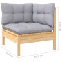 Muebles de jardín 12 pzas y cojines madera maciza de pino gris de , Conjuntos de jardín - Ref: Foro24-3097222, Precio: 875,50...