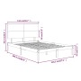 Estructura de cama madera maciza de pino 140x200 cm de , Camas y somieres - Ref: Foro24-3104803, Precio: 130,23 €, Descuento: %