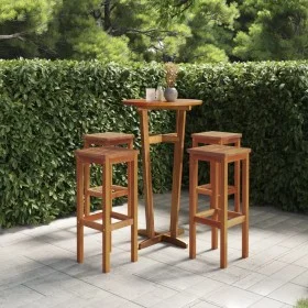 Taburetes de barra de cocina 4 unidades madera maciza acacia de , Sillas de jardín - Ref: Foro24-3115989, Precio: 165,75 €, D...